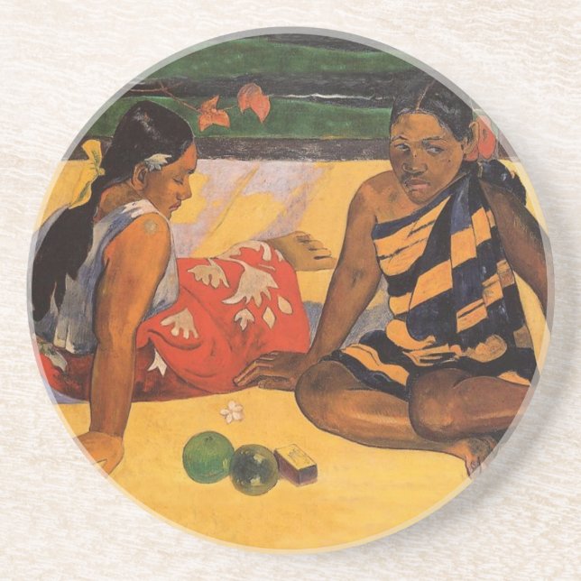 Gauguin Franska Polynesien Tahiti Kvinnor Målning Underlägg (Framsidan)