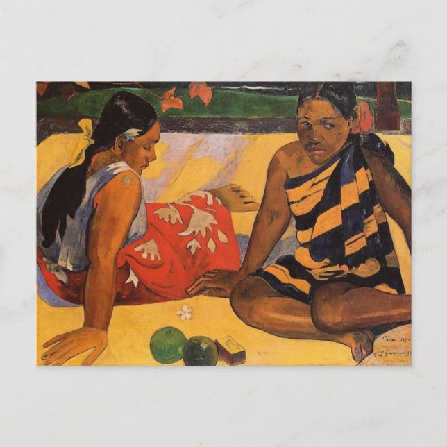 Gauguin Franska Polynesien Tahiti Kvinnor Målning Vykort (Framsida)