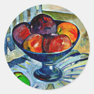 Gauguin - Fruktdisslare på en trädgårdsstol Runt Klistermärke