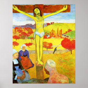 Gauguin gul Kristusaffisch Poster