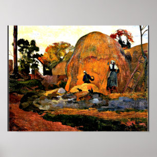 Gauguin - Gult Haystacks Golden Harvest Poster