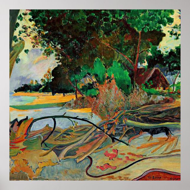 Gauguin-Hibiscus Träd Poster (Framsidan)