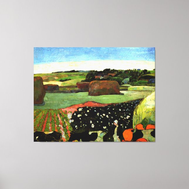 Gauguin - Höstackar i Bretagne, Canvastryck (Framsida)