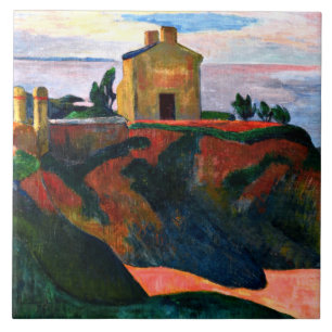 Gauguin - huset vid Pan-Du Kakelplatta