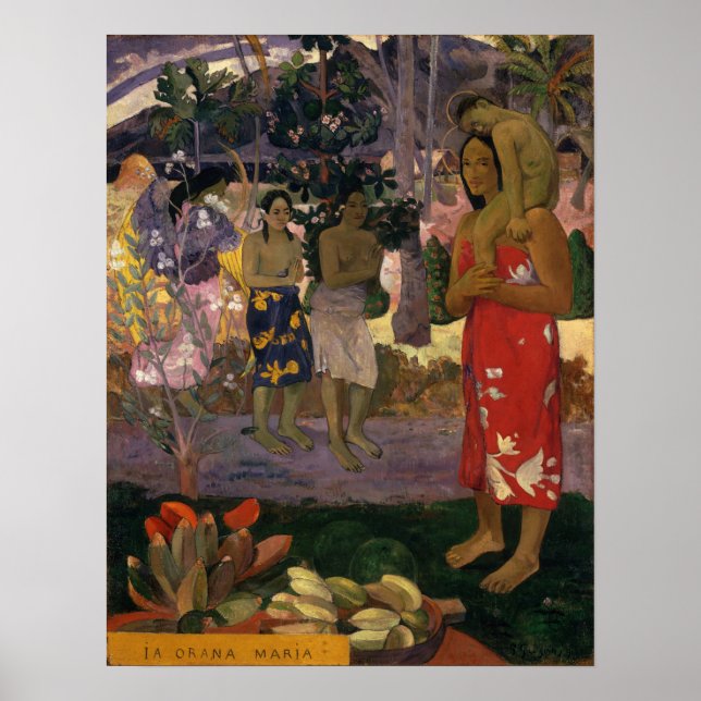 Gauguin - Ia Orana Maria (Hail Mary) 1891 Poster (Framsidan)