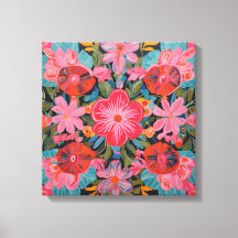 Gauguin Inspired Rosa Blommigt