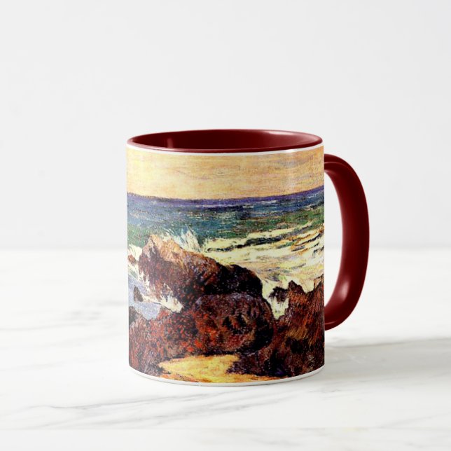 Gauguin - Klippor och hav, 1886, målning Mugg (Framsida höger)