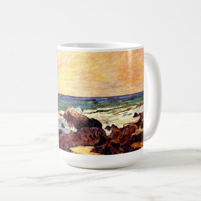 Gauguin - Klippor och hav, finkonst, Kaffemugg (Framsida höger)