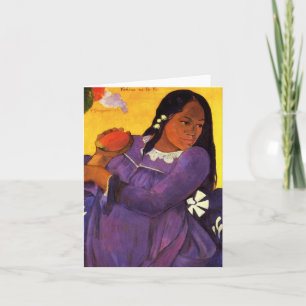 Gauguin kvinna med ett Mango Note-kort Kort
