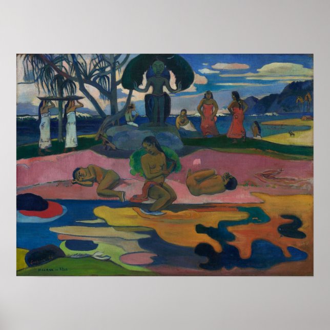 Gauguin - Mahana No Atua (gudarnas dag) 1894 Poster (Framsidan)