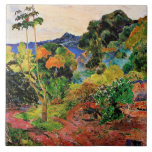 Gauguin - Martinique Landscape Kakelplatta<br><div class="desc">Paul Gauguin's popular painting,  Martinique Landscape.</div>