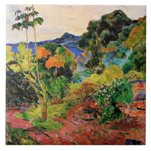 Gauguin - Martinique Landskap Kakelplatta