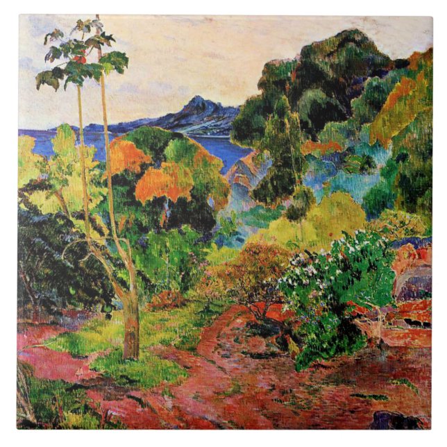 Gauguin - Martinique Landskap Kakelplatta (Framsidan)