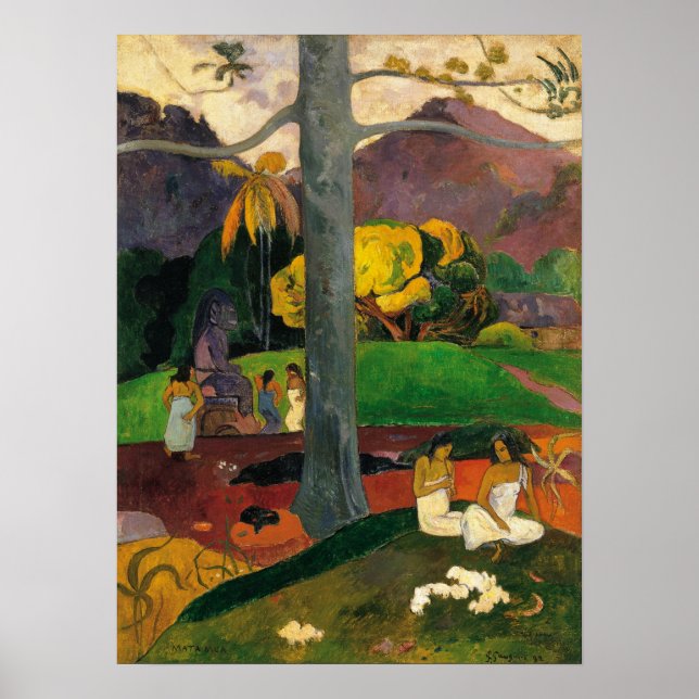 Gauguin - Mata Mua (in Olden Times) 1892 Poster (Framsidan)