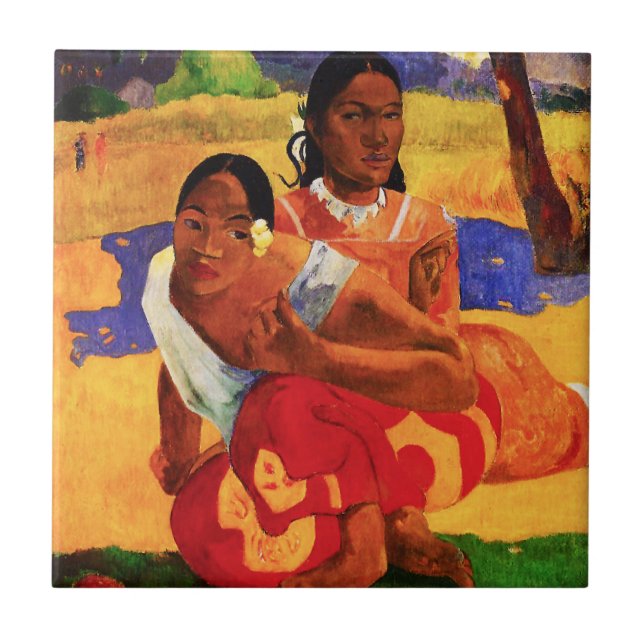 Gauguin, när är du, gifta sig belägger med tegel kakelplatta (Framsidan)