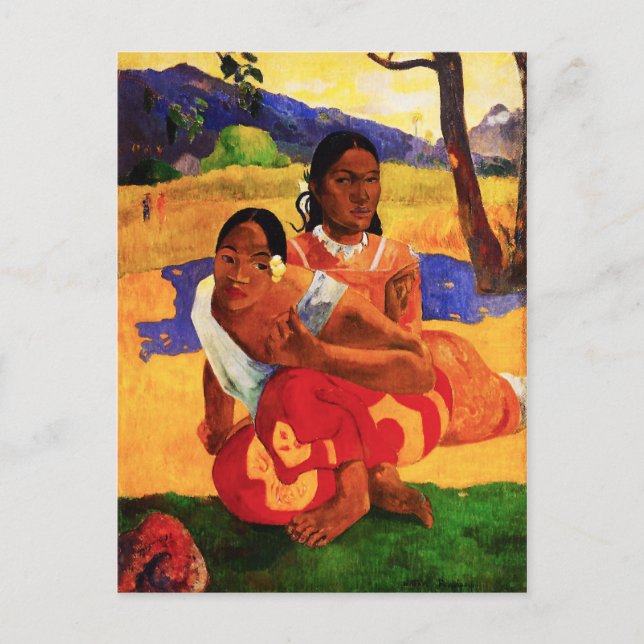 Gauguin när du Gifta sig vykort (Framsida)