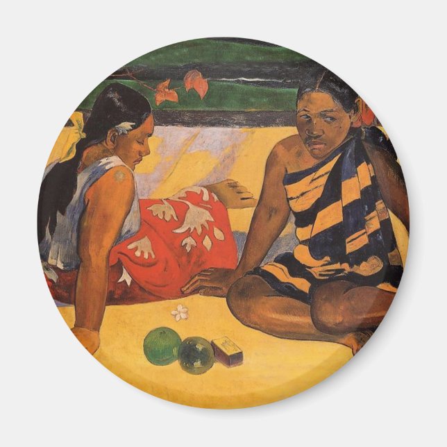Gauguin Polynesia Tahiti Kvinnor Magnet (Framsidan)