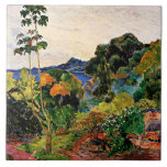 Gauguin - Poster av tropiska grönsaker Kakelplatta<br><div class="desc">Paul Gauguin konstverk,  Tropical Vegetation.</div>