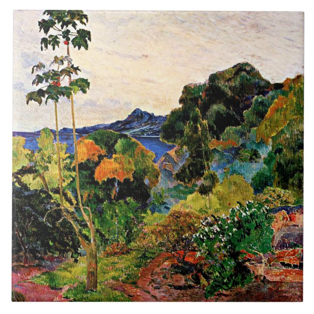 Gauguin - Poster av tropiska grönsaker Kakelplatta (Framsidan)