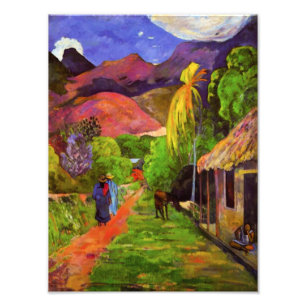 Gauguin Road i Tahiti Photo Print Fototryck