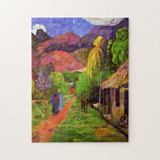 Gauguin Road i Tahiti Puzzle Pussel (Vertikal)