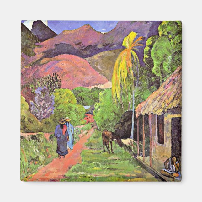 Gauguin - Road in Tahiti Magnet (Framsidan)