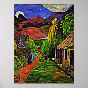 Gauguin - Road in Tahiti Poster