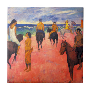 Gauguin ryttare på stranden belägger med tegel kakelplatta
