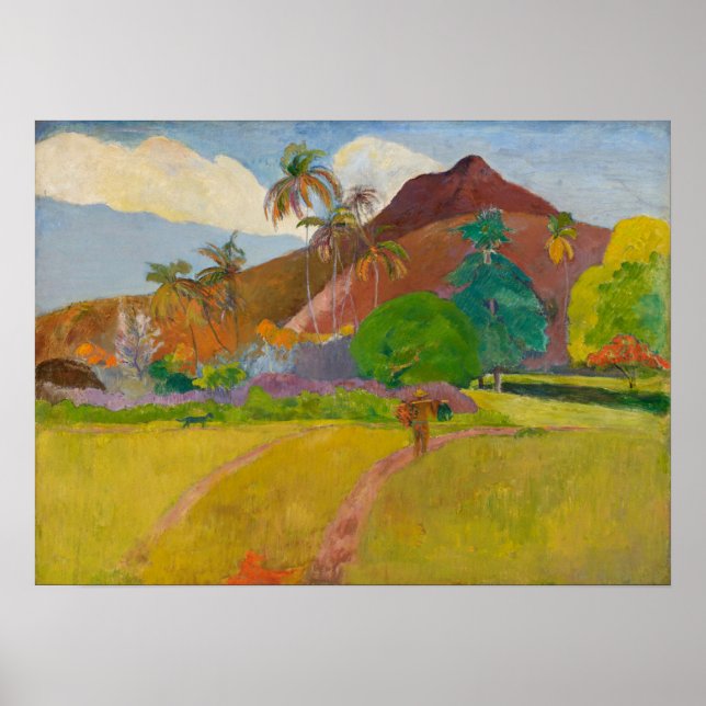 Gauguin - Tahitian Landscape 1891 Poster (Framsidan)