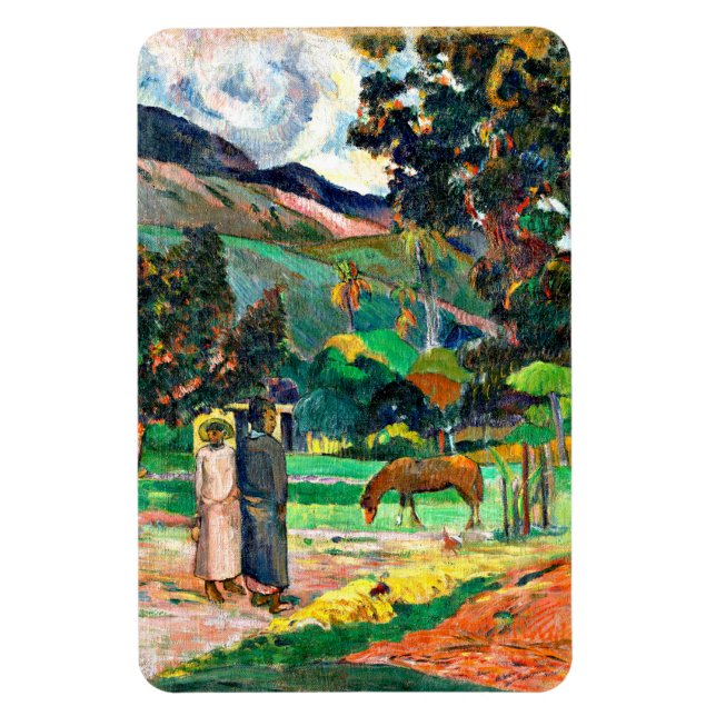 Gauguin - Tahitian Landscape, 1892 Magnet (Vertikal)
