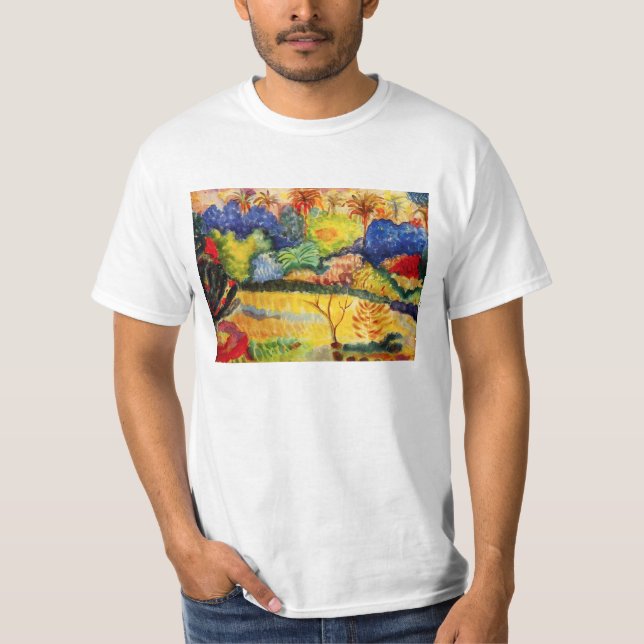Gauguin Tahitian landskap T-tröja Tee (Framsida)