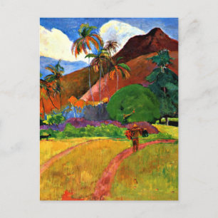Gauguin - Tahitiska bergen Vykort