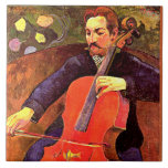 Gauguin - The Cellist Kakelplatta<br><div class="desc">The Cellist,  portrait of Upaupa Scheklud by Paul Gauguin,  1894.</div>