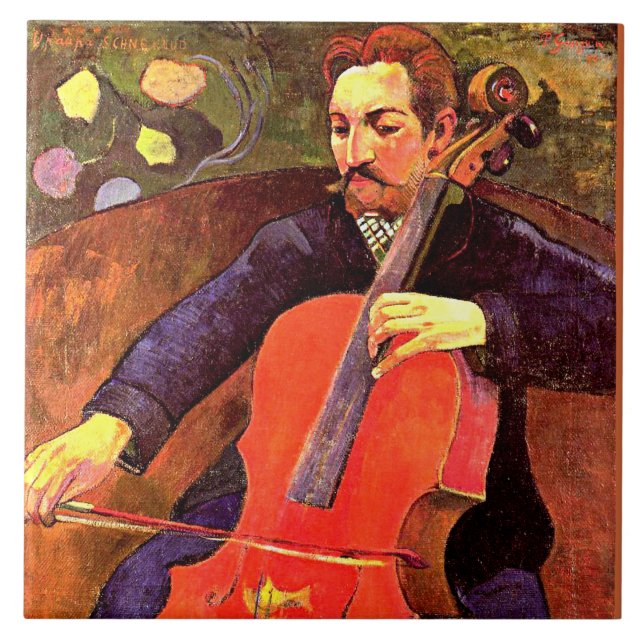 Gauguin - The Cellist Kakelplatta (Framsidan)
