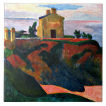 Gauguin - The House at Pan-Du Kakelplatta<br><div class="desc">Paul Gauguin painting,  The House at Pan-Du,  postcard.</div>
