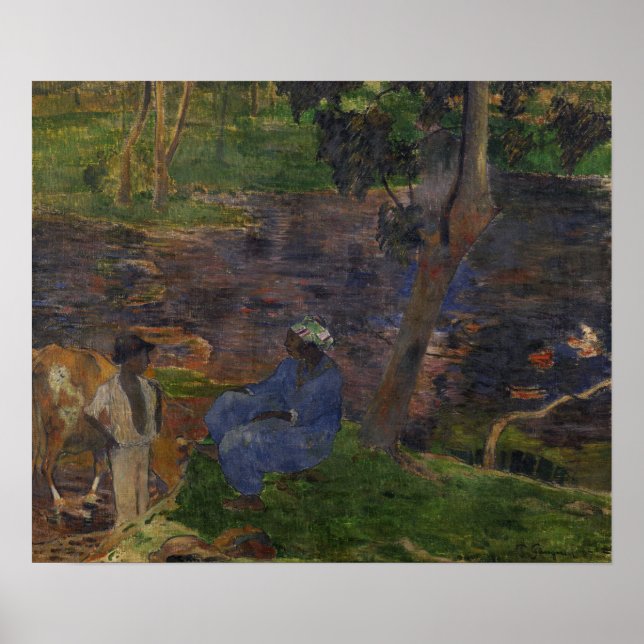 Gauguin - vid Sjö vid Martinique 1887 Poster (Framsidan)