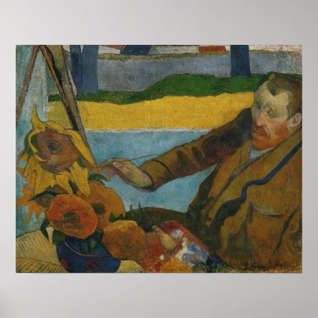 Gauguin - Vincent Van Gogh Painting Sunwers Poster (Framsidan)