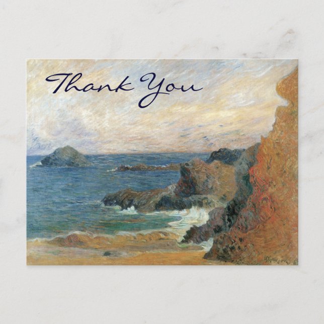 Gauguins Rocky Kusten Vykort (Framsida)