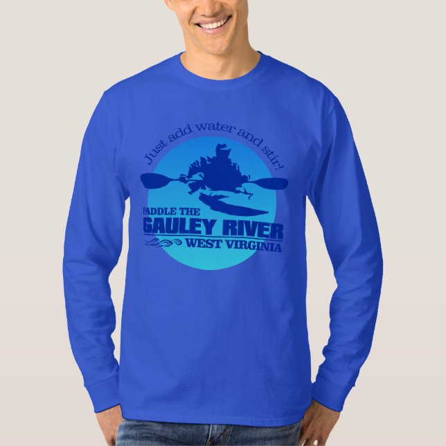Gauley River (blå) Tee Shirt (Framsida)