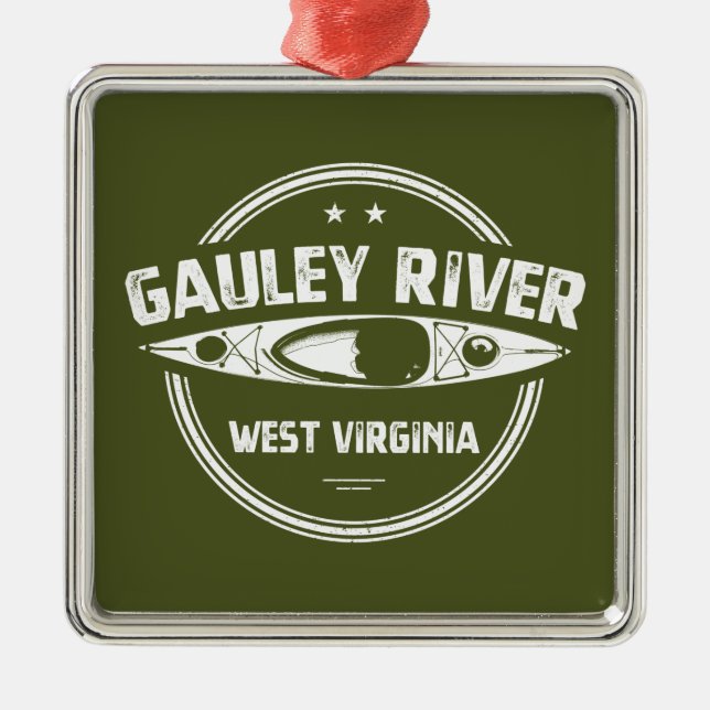 Gauley River, Väster Virginia Julgransprydnad Metall (Framsidan)
