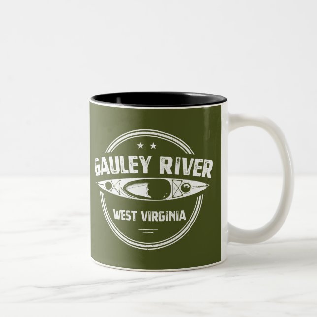 Gauley River, Väster Virginia Två-Tonad Mugg (Höger)
