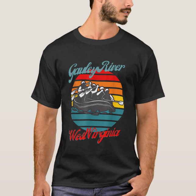 Gauley River Väster Virginia White Vatten Raiting  T Shirt (Framsida)
