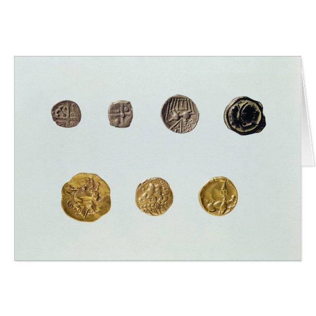 Gaulish mynt, c.750-0 BC Hälsningskort (Framsidan Horizontal)