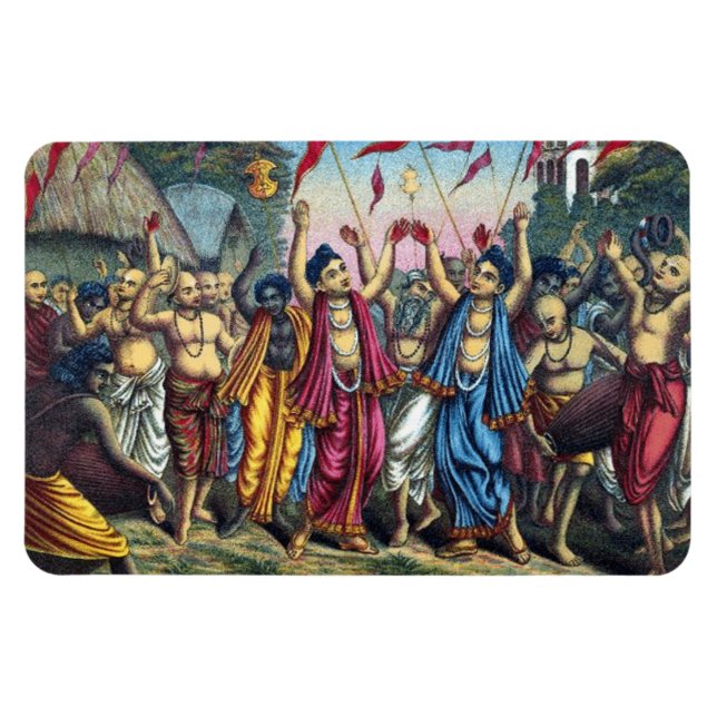 Gaur Nitai Harinama Sankirtana Magnet (Horisontell)