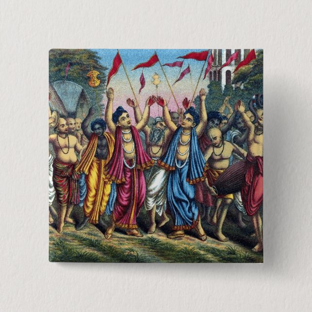 Gaur Nitai Samkirtan knäppas Knapp (Framsida)