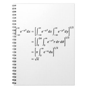 gaussisk integral, matematik och vetenskap anteckningsbok