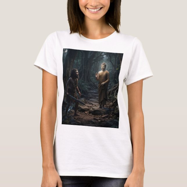 Gautam Buddh Historisk Konst T-Shirt | Dhamma Arv (Framsida)