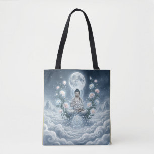Gautam Buddh Meditation Art Totebag - Fredlig Dh Tygkasse