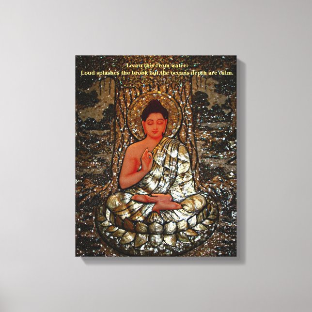 Gautam Buddha : Den upplysta Canvastryck (Framsida)