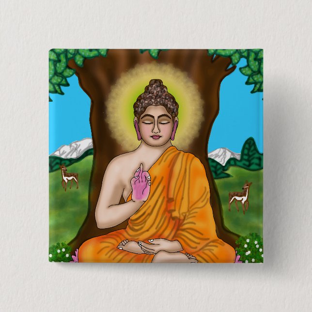Gautam Buddha-knapp Knapp (Framsida)